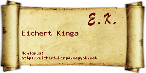 Eichert Kinga névjegykártya