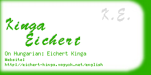kinga eichert business card